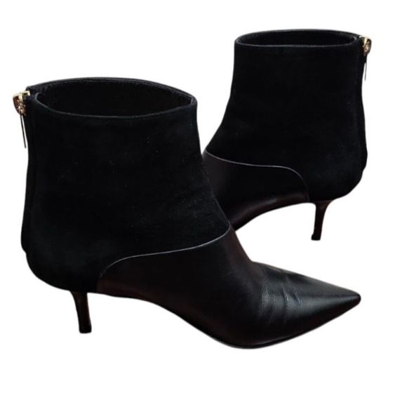 Jimmy Choo Black Suede/Leather Ankle Booties Women's Size EU 34.5/US 4.5 - Picture 6 of 15